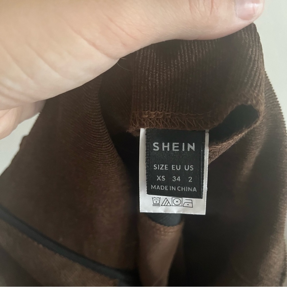 SHEIN Brown Cord Pleated Mini Skirt Extra Small / 2 - Picture 10 of 11